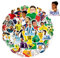 50 Stück Fußball-Sterne-Aufkleber, Fußballstar Stickers,Wasserfest Fussball Sticker, Aufkleber Fußballspieler Set, Vinyl Sticker für Laptop,Wasserflasche, Auto, für Kinder, Teenager, Erwachsene
