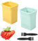 MUYAPAY Taglia Frutta, 2 Pezzi Taglia Verdure, Multifunzionale Acciaio Inossidabile Affettatrice Manuale, Press Cup Slicer, per Frutta Gadget Da Cucina pour Préparer une Salade de Fruits
