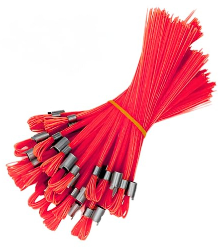 ACE Supply Red Marking Whiskers - 25 Pack - Durable Marking Whisker Set - Use Survey Whiskers As Survey Stakes, Construction Markers, Or Trail Markers