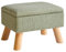 YMYNY Ottomane mit Stauraum, Fußhocker, Kleiner Fußhocker mit Stabilen Holzbeinen Hocker, Fußstütze mit Gepolstertem Sitz, für Wohnzimmer Schlafzimmer Eingänge 40 ×30 ×28CM Grün HBD042GR