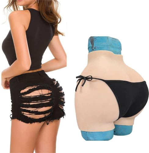 SoTUCR Bragas Realistas De Silicona Artificial, Ropa Interior Moldeadora De GlúTeos Enormes, Moldeador De Cuerpo Y Caderas, Bragas Realzadoras para Cosplay,Color 2,Basic