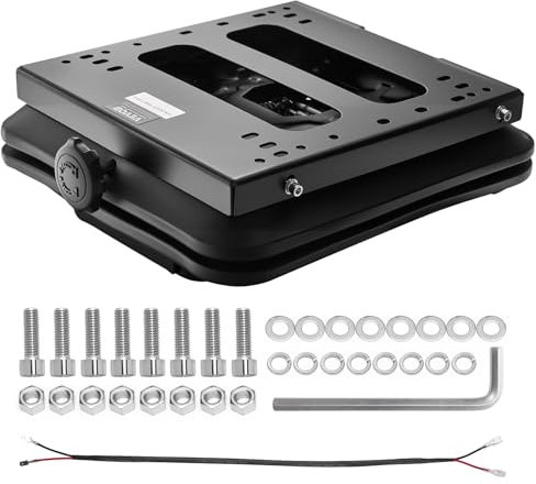 VEVOR Kit di Sospensione del Sedile, Senza Binario Scorrevole del Sedile, Sospensione Universale del Sedile ad Aria per Tosaerba a Raggio di Sterzata Zero, con Parapolvere, per Carrelli Elevatori