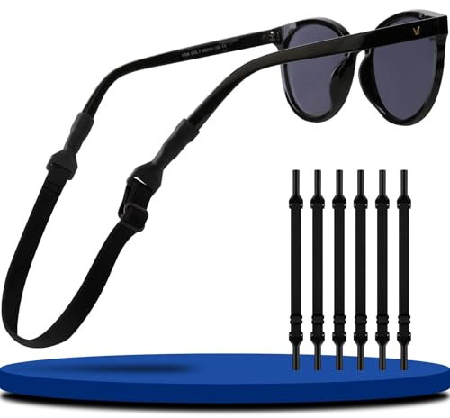 Payivsve 6 Stück Brillenband Stabil & Rutschfest, Verstellbar Brillen Band mit Hoher Flexibilität Geeignet für Verschiedene Sportarten, Brillenband Herren & Damen für alle Kopfumfangs