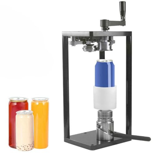 ZMJGLL Sellador Manual de latas y Herramienta de prensado de frascos con múltiples portavasos, Altura de Sellado Ajustable para Varios tamaños de Botellas, para Uso doméstico y Comercial