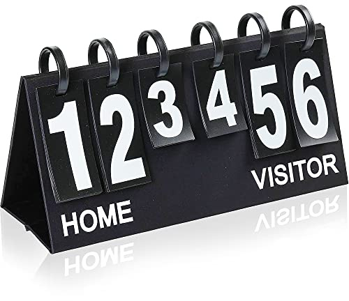 Upstreet Scoreboard/Score Keeper for Indoor & Outdoor Sports - Ping Pong/Baseball/Tennis/Basketball Scoreboard or Varsity Scoreboards/Volleyball Scorekeeper - Portable Scoreboard Flips up to 99