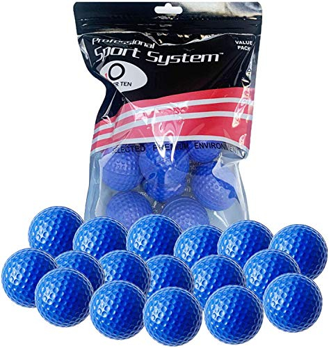 FINGER TEN Golf Übungsbälle Trainingsbälle 12 Stück Golfbälle Trainings Heimgebrauch Im Freien Garten Rot Orange Gelb Blau Für Damen Herren Kinder (Blau, 12 Stück)