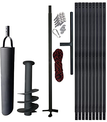 PWSAM Brunnborr, borr, handborr, jordborr med plunschset, komplett (10 m 180 mm Plunscher 133 mm)