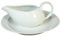 DRW Salsiera con Piatto Porcellana Bianca Misure: 18.6x8.5x8.4 cm