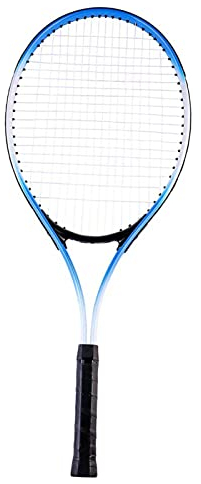 27-Zoll-Tennisschläger, Einzel-Tennisschläger, Anfänger-Wettkampf-Trainingsset mit Tragetasche für Erwachsene, Studenten, Damen und Herren (Schwarz)