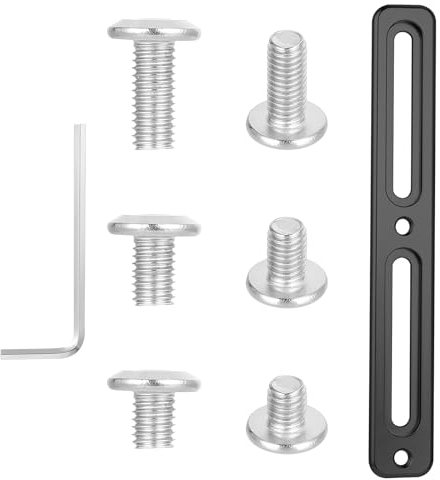 simarro Fahrrad Flaschenhalteradapter, Fahrrad B-Rad Befestigungssockel verstellbare Käfighalter für Rennrad Mountainbike, 2 Schlitze mit 6 Schrauben und 1 Schlüssel(Schwarz)