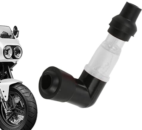XIAOXIAOYU Connecteur de bougie d'allumage flash de moto, connecteur de bougie d'allumage clignotant à angle droit, résistance de bougie d'allumage flash pour motocross | Couvercle de couvercle de