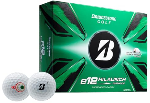 Bridgestone Golf 2025 e12 HiLaunch White, Dozen