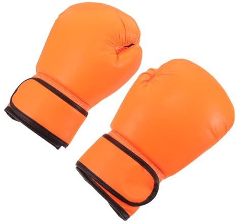 HOOTNEE Guantoni da Boxe per 8oz Arancioni Imbottitura in Schiuma Guantoni da Kickboxing e Sparring Mma per Ragazzi e Ragazze Protezione Mani per Allenamento Arti Marziali e Sacco da
