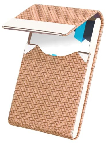 TAVYTH Porte-cartes de visite en cuir synthétique à fermeture magnétique pour homme et femme, étui professionnel portable pour carte de crédit et cartes RFID, design élégant et compact