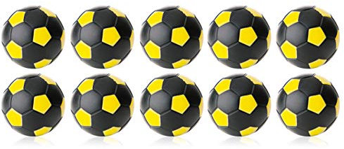 Robertson Kickerball Winspeed 35 mm 10er Set schwarz-gelb, farbecht, Abriebfest und langlebig, für Tischfußball und Tischkicker