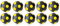 Robertson Kickerball Winspeed 35 mm 10er Set schwarz-gelb, farbecht, Abriebfest und langlebig, für Tischfußball und Tischkicker