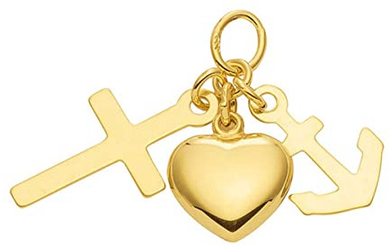 Lifestyle Schmuck Glaube-Liebe-Hoffnung Anhänger aus 333 echt Gold