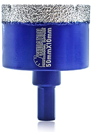 SHDIATOOL Diamond Drill Core Bits 50mm Triangle Shank Hole Saw for Porcelain Tile Marble Ceramic Granite