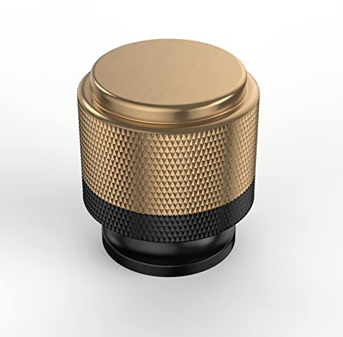 Amerdeco 10 Stück Schwarz-Gold Möbelknöpfe Schrankknöpfe & Schubladenknöpfe für Schränke, Türen & Kommoden