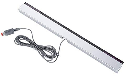 Annadue Kabelgebundener Empfänger für Wii-Spielekonsole, Infrarot-IR-Signalstrahlsensorleiste/Kabelgebundener Empfänger mit Ständer für WII/für WIIU-Konsole