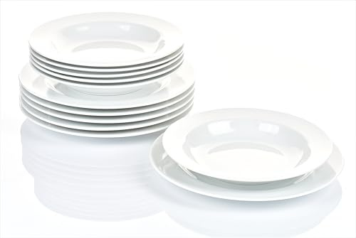 Retsch Arzberg Heike Weiss Tafelservice 12teilig für 6 Personen/Porzellan/uni weiss, rund