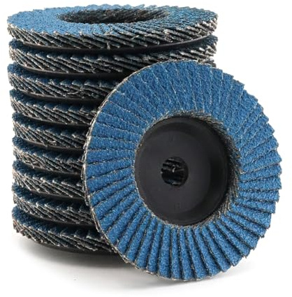 BEASAFY 10 discos de grano 60, diámetro de 76 mm, disco abrasivo para amoladora angular, discos de láminas, disco de desbaste para metal y madera