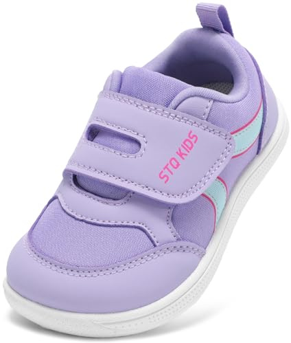 STQ KIDS Barefoot Niñas Zapatillas Deportivas Niño Clásicas Calzado Respetuoso Bebe Primeros Pasos Moda Non-Slip Descalzo con Caída Cero al Aire Libre para Mejor Regalo