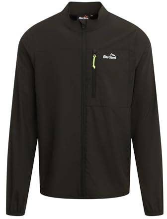 Peter Storm Men's Running Jacket with Vented Back Panel & Reflective Branding, Water Repellent, Breathable, Lightweight & Packable Athletic Coat (UK, Alpha, XL, Regular, Regular, Black)