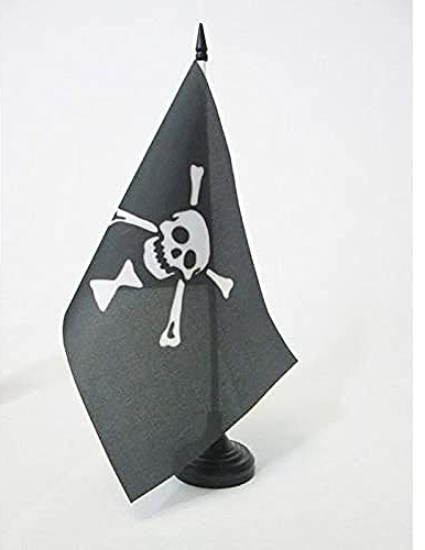 AZ FLAG Bordsflagga Pirat Emanuel Wynne 21x14 cm 100D Polyester Plastfot