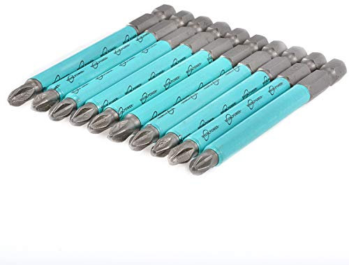 KATUR Jeu de tournevis cruciformes de précision 90 mm avec embouts hexagonaux et embouts antidérapants PH2 (90 mm)