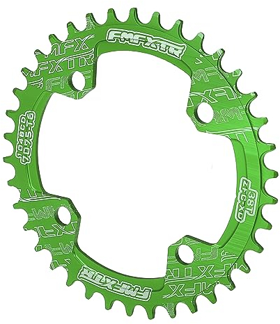 X AUTOHAUX Kettenblatt 104 BCD 38T Schmaler, Breiter Einziger Kettenring für Rennrad Mountainbike BMX MTB Grün