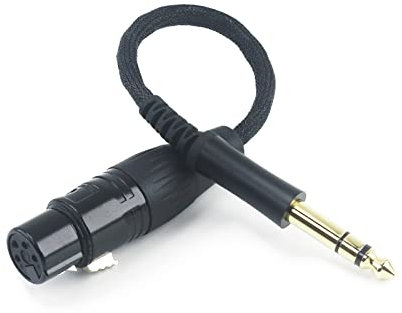1/4 TRS 6,35 mm maschio a 4 pin XLR femmina bilanciato cavo adattatore audio per cuffie 6N OCC rame singolo cristallo placcato argento fili