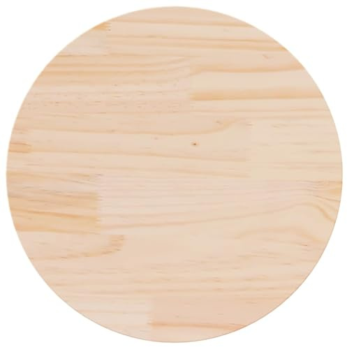 vidaXL Dessus de Table Rond Ø60x3 cm Bois de pin Massif, Plateau de Table en Bois, Dessus de Table à Manger, Plateau de Table en Bois Massif