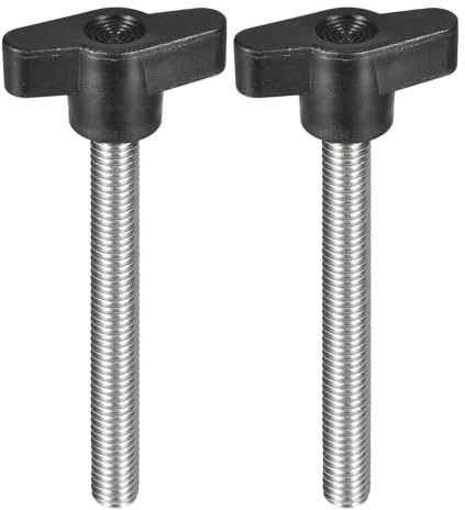 QUARKZMAN 2Pz Manopola a Vite di Serraggio, M8 x 70mm in Acciaio Inossidabile 304 a Forma di T per Sostituire Rapidamente Manopola di Serraggio a Mano Viti con Impugnatura a T