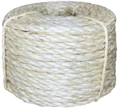 ShGaxin Cuerda 100% sisal 6 mm 25 m, Rollo Mimbre, Cuerda Manualidades, Cuerda Decorativa, para Tejer Crochet, Bobinas De Hilo, Cesta De Cuerda - SPU:155012