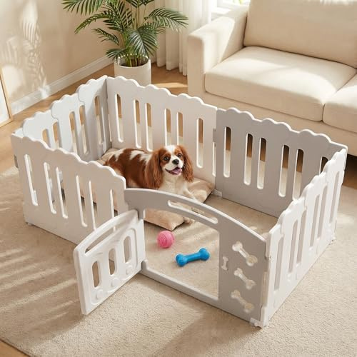 MAMIZO Recinto per Cani da Interno Esterno Alto 60cm, Box 5+1 PCS Pannelli