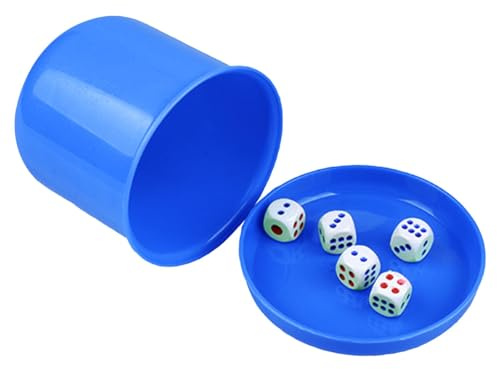 Kubbägar-set, bar tärningskopp-set – kub stapla kopp-set, set för vuxna, kub kopp med lock, tärningsshaker-mugg för bar, familj-tärningsspel, tärnings-shaker-kopp