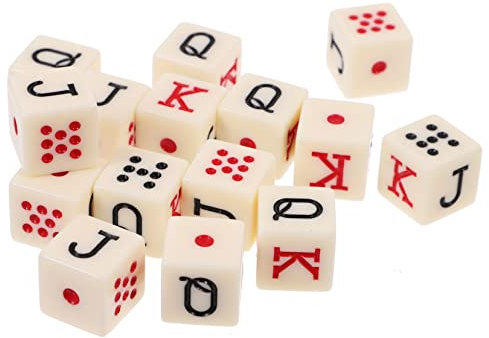 Abaodam 15pièces Dés De Poker Acrylique Accessoires De Jeu Amusants Et Décoratifs De Dés Résistants pour Fêtes Et Activités Plein Air