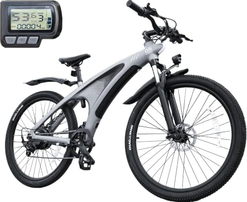 HX Q5 Shark Electric Mountain Bike Adult for Comuning City, 27.5'' Ebike, 85Nm 13/20Ah＆60-100km Range, Front adjust Suspension, Dual-disc Brakes E-bicycle for Cycing