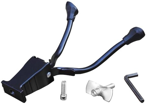 Cavalletto per bicicletta a doppia gamba, design robusto e robusto, 27,1 x 21,5 cm, supporto per bicicletta a due gambe, supporto per bicicletta a doppia gamba S, design risparmio di, per