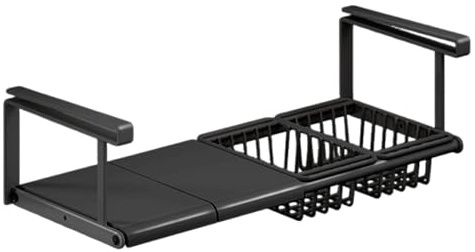 Organizador de estante inferior, cesta extensible sin taladrar, organizador de armario inferior con estante, para dormitorio, caravana, hogar, cocina, baño, armario, trastero, despensa, lavadero
