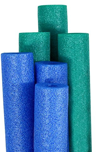 Pool Mate 6-Pack Blue and Teal Pool Noodles Jumbo, Made in Canada