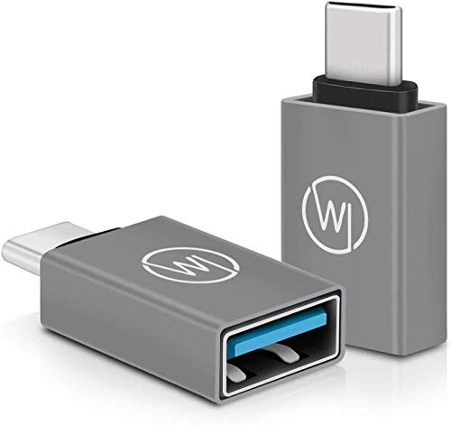 Wicked Chili USB C auf USB Adapter Set kompatibel mit Matebook, XPS, Surface Book, Spectre, Yoga, Swift 7 und Laptop USB C Superspeed+ Adapter (5GBits) platingrau