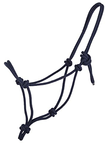 QHP Knotenhalfter Basic Seil 8 mm (Shetty, Navy)