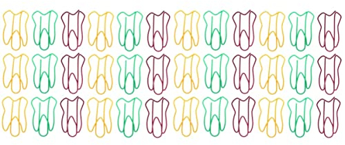 NUOBESTY 100 Stück Zahnförmige Zahn Büroklammern Büroklammer Metall Büroklammern Büroklammern Dekorativ