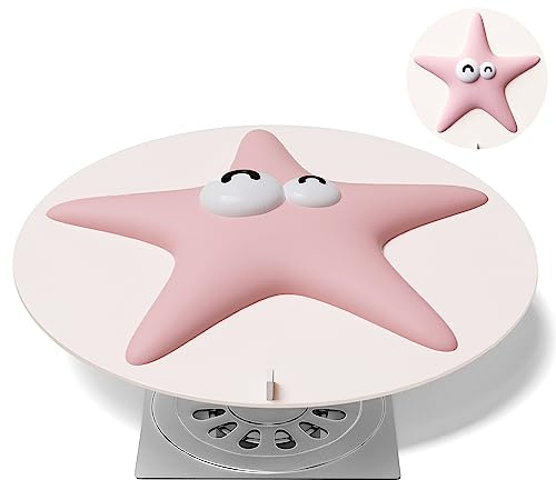 Bathtub Drain Stopper Cover - Silicone Bath Tub Stopper, Shower Drain Stopper, Drain Cover, Flat Drain Plug for Kitchen, Bathtub and Laundry, Cute Bathroom Accessories, 6 Inches, Pink