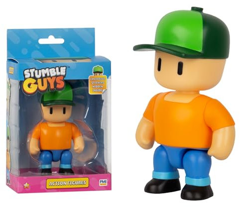 BANDAI Stumble Guys – Mr. Stumble – 11 cm Actionfigur mit Gelenken und Aufklebern – Offizielle Lizenz – Videospiel-Figur