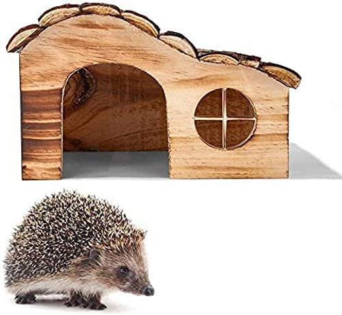 Igelkottshus för trädgård Vattentäta, trävågor Skyddslåda Igelkottsmatningsstation Hibernation Skydd Sommar Vinter sovsal Smådjurshus Igelkottslåda Utomhusskydd
