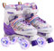 Rollschuhe Kinder, Rollschuhe für Mädchen, Jungen und Anfänger, 4 Größen Verstellbar Rollerskates mit Leuchtenden Rollen für Weihnachts und Geburtstags Geschenke