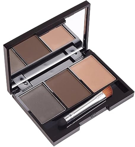 Eyebrow Powder Palette - Dark Brown & Light Brown Brow Powder Shaping Kit - Waterproof, Long Lasting Make-Up